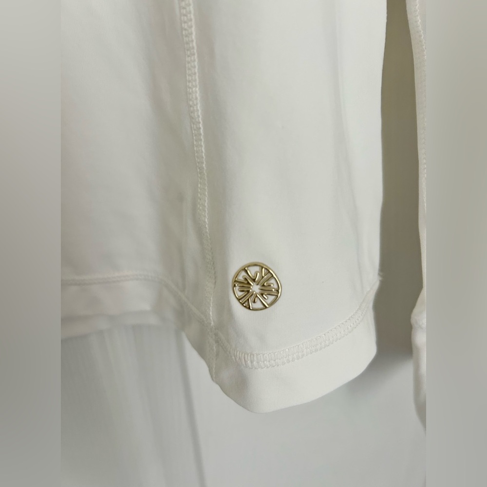 Women's Lilly Pulitzer Luxletic Resort White Long Sleeve Workout Top Renay Med - Picture 4 of 9